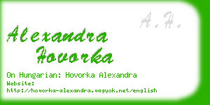 alexandra hovorka business card